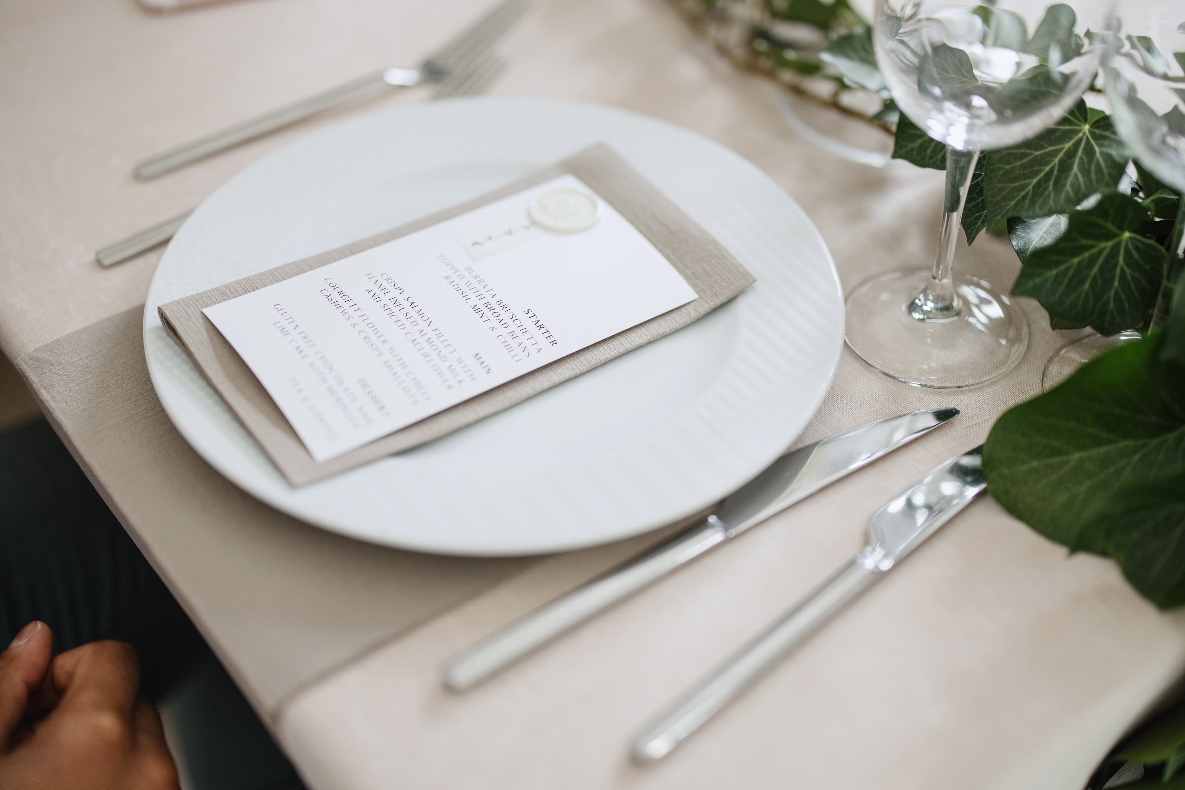 Configuración de mesa para eventos